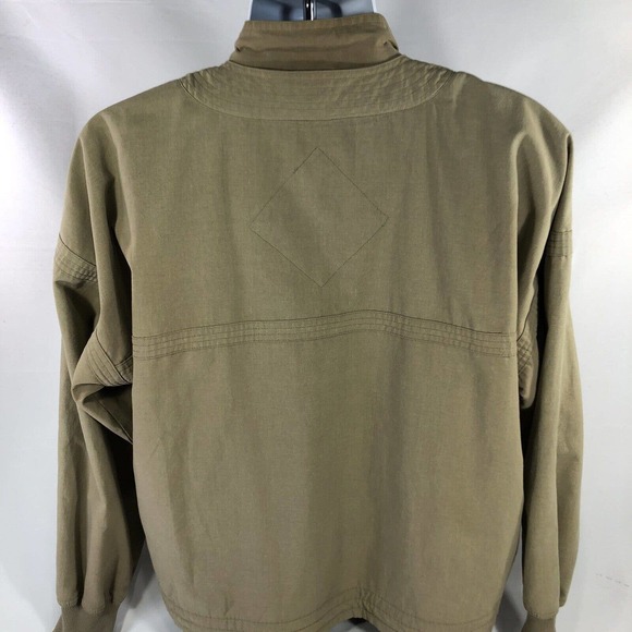 World Bird Sanctuary Jacket Full Zip Mock Neck Kahki Long Sleeve Approx Size M/L - Picture 8 of 16